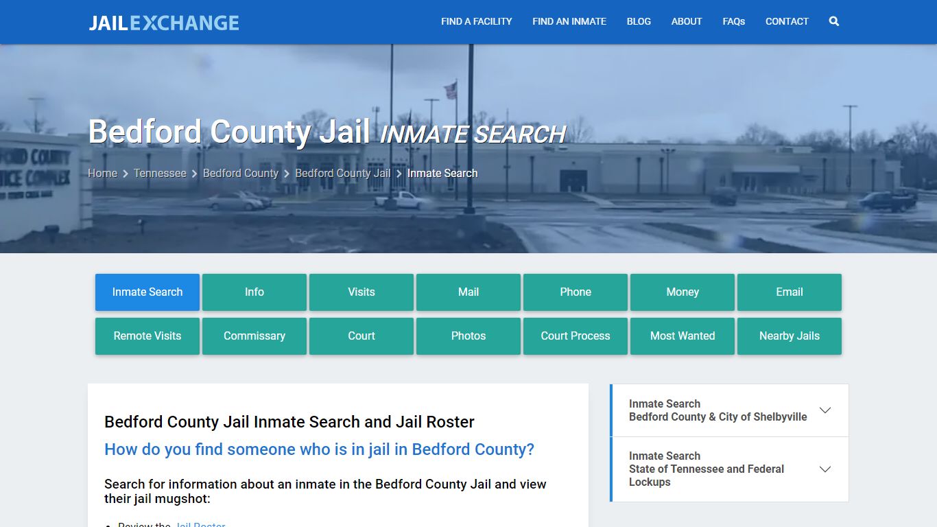 Inmate Search: Roster & Mugshots - Bedford County Jail, TN - Jail Exchange